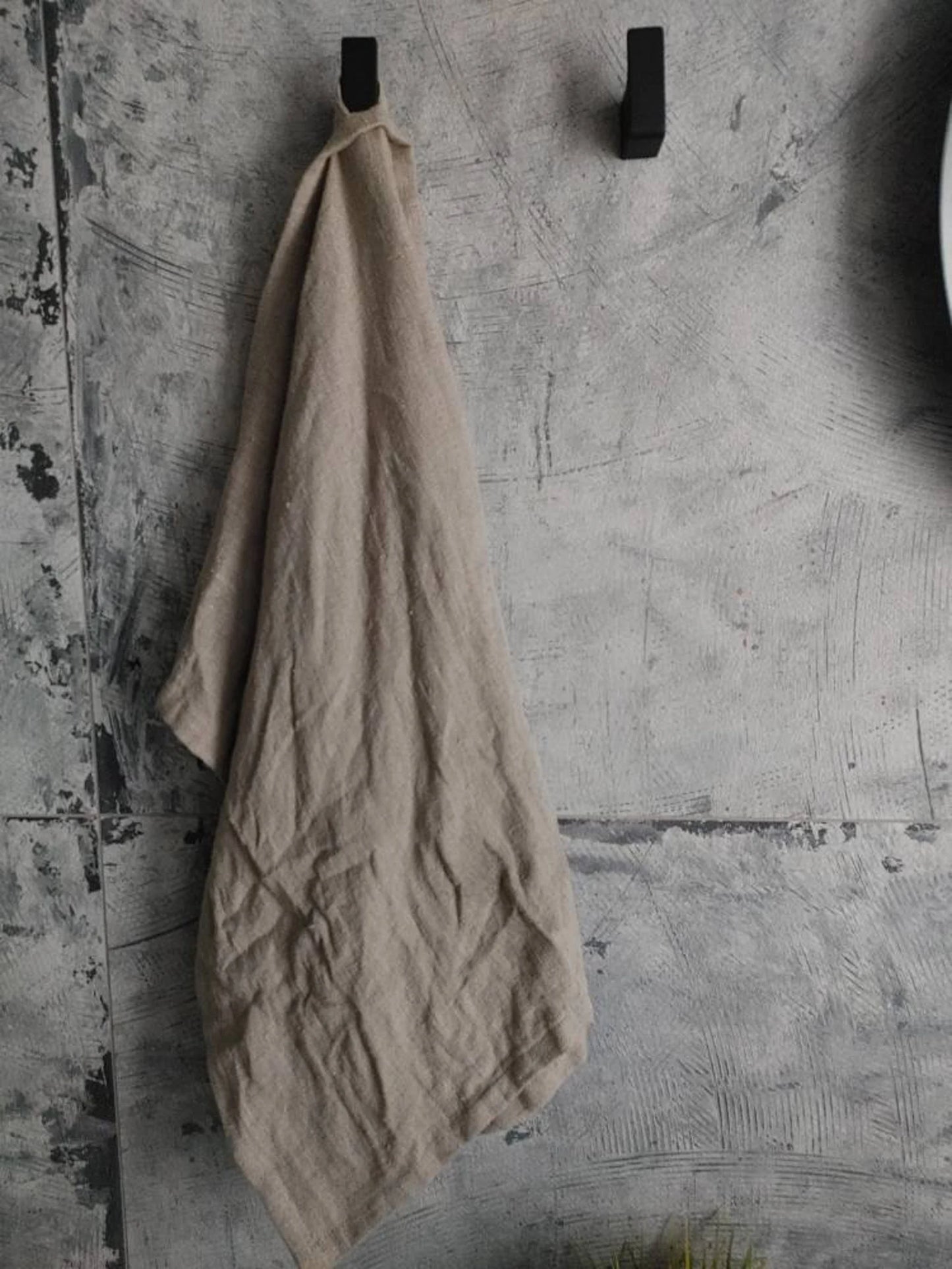 Thick Linen towels / Natural undyed linen towel / Simple rustic hand face tea dishcloths towels / Washed rough linen