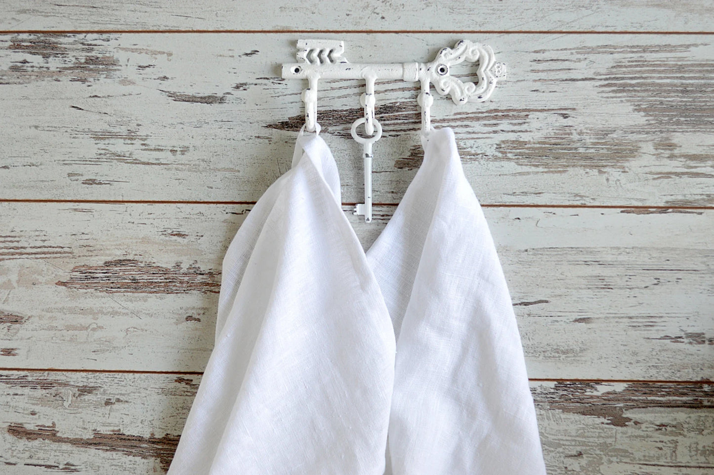 Pure linen towel - Simple white towel - Thick natural linen - Hand/face rustic towel - White tea towel